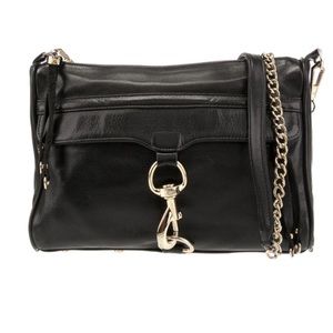 Black with gold hardware Rebecca Minkoff cross body bag